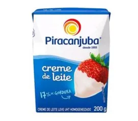 [C. Ouro+App+leve 6 pague 4] Creme de Leite Integral Piracanjuba 200g | R$1,89