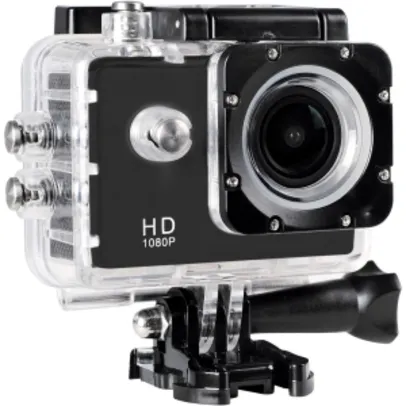 [Walmart] Câmera Filmadora de Ação ONN 12MP Full HD Tela 1.5” Preta por R$ 134