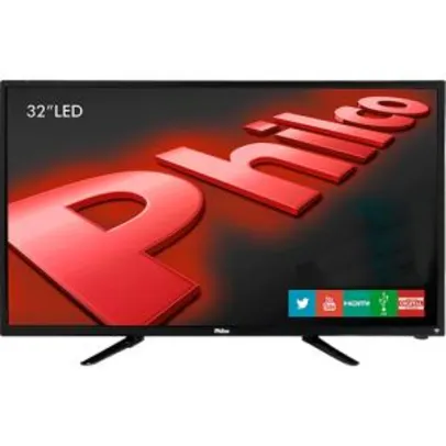 TV LED 32" Philco PH32B51DSGW HD com Conversor Digital e Função Smart 2 HDMI 1 USB por R$ 900