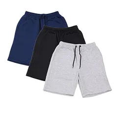 Kit 3 Bermuda Masculina Short Moletinho Moletom Life, Tamanho P