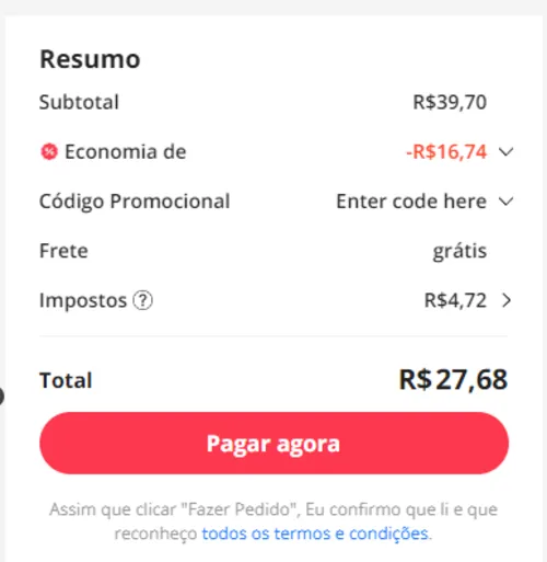 Imagem na descrição da promoção