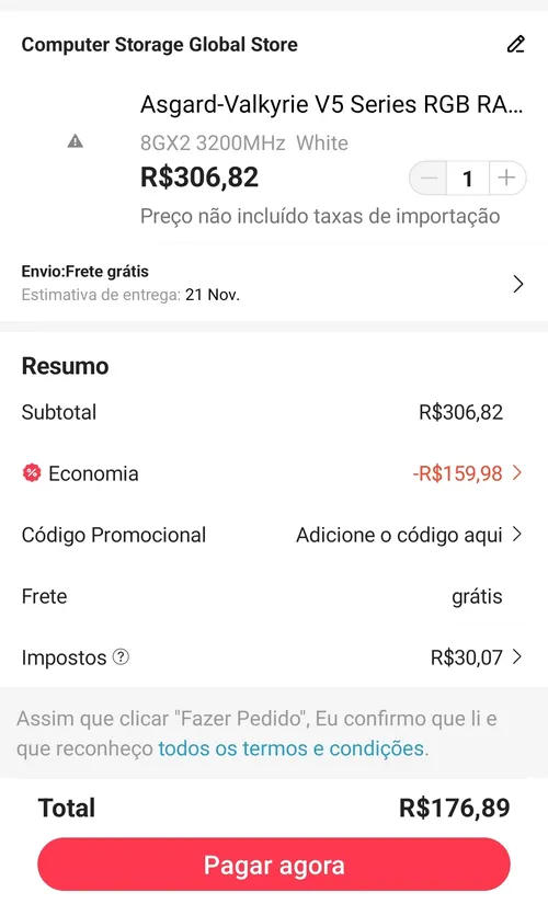 Imagem na descrição da promoção