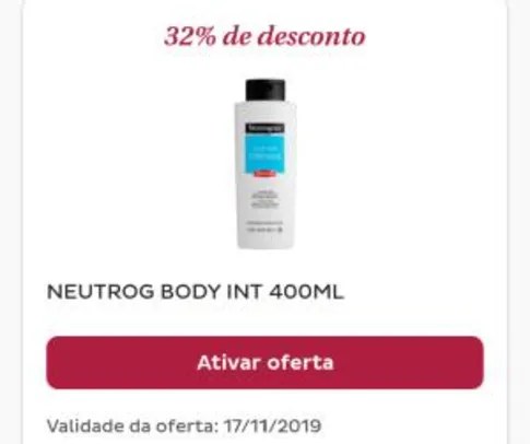 (Lojas físicas Droga Raia - APP) Neutrogena Hidratante Extra Care - R$16