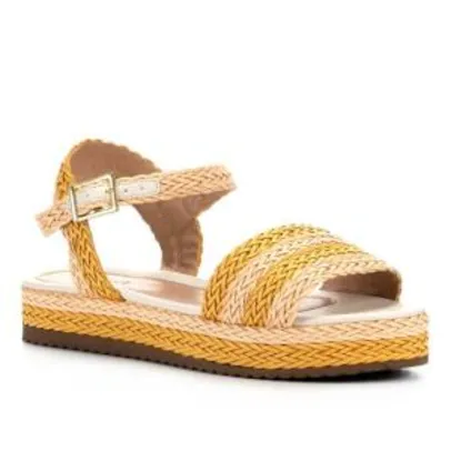 Sandália Shoestock Flatform Trança - Amarelo R$40