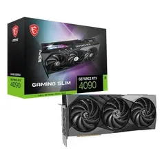 [Cashback Pelando R$9153] Placa de Vídeo RTX 4090 Gaming Slim MSI NVIDIA GeForce, 24GB GDDR6X - 912-V510-400