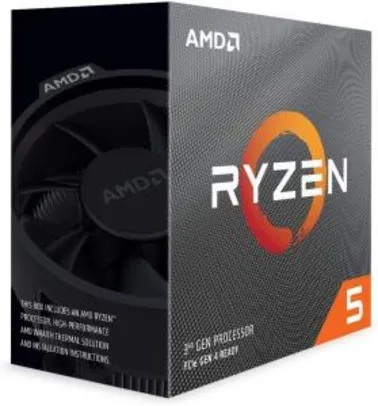 Processador AMD Ryzen 5 3600 3.6GHz (4.2GHz Turbo), 6-Cores 12-Threads, Cooler Wraith Stealth, AM4, 100-100000031BOX, S/ Video