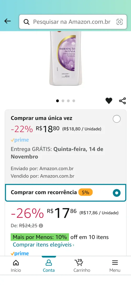 Imagem na descrição da promoção