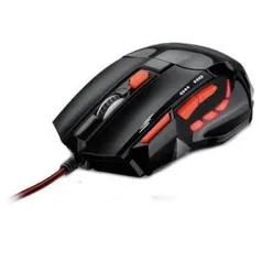 Mouse Gamer Multilaser 2400DPI 7 Botões Preto e Vermelho - MO236