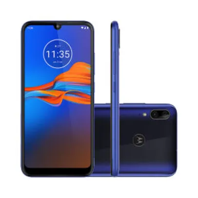 Smartphone XT2025 Motorola Moto E6 Plus 32GB Azul 4G Tela 6.1" Câmera Dupla 13MP Selfie 8MP Android 9.0 Pie