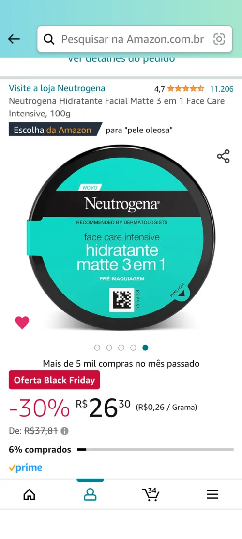 Imagem na descrição da promoção