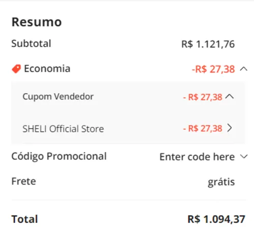 Imagem na descrição da promoção