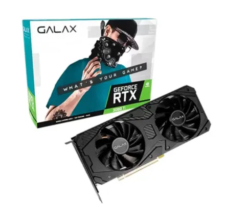 Placa de Vídeo RTX 3060 Ti 1-Click OC Galax NVIDIA GeForce, 8GB, GDDR6, LHR, DLSS, Ray Tracing, Preto - 36ISL6MD1VQW