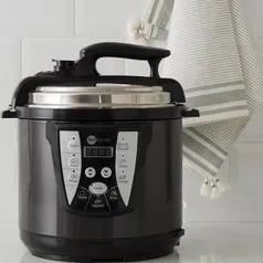 [AME] Panela de Pressão Elétrica 6L All Black 220V Fun Kitchen com 2 anos de Garantia - R$250 (pagando com AME, R$125)