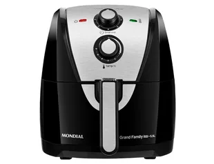 Fritadeira Sem Óleo Air Fryer Mondial Grand Family AF-55I 5,5L – Preto/Inox | R$479