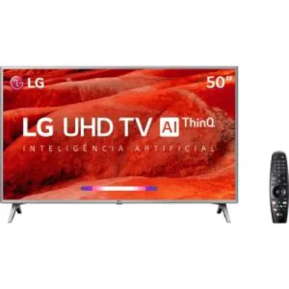 [R$1.795 AME] Smart TV 50" LG ThinQ AI 4K 50UM7510 + Controle Smart Magic | R$1.995