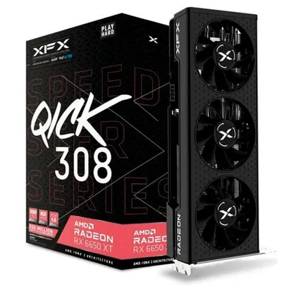 Placa de Vídeo RX 6650 XT XFX Speedster QICK308 AMD Radeon Ultra Gaming, 8GB GDDR6, Ray Tracing, RDNA2 - RX-665X8LUDY QICK308 ULTRA