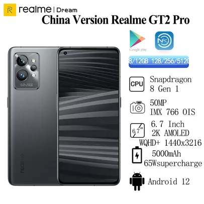 12GB 256GB Smartphone Global Rom Realme GT 2 Pro 5G Snapdragon 