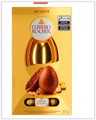 Ovo de Pascoa Ferrero Rocher ao Leite 137,5g