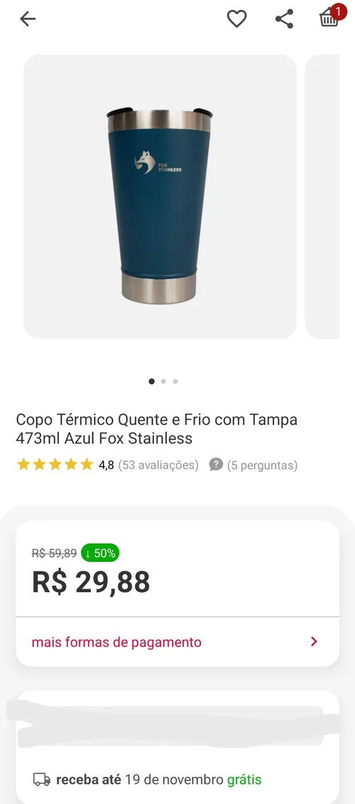 Imagem na descrição da promoção