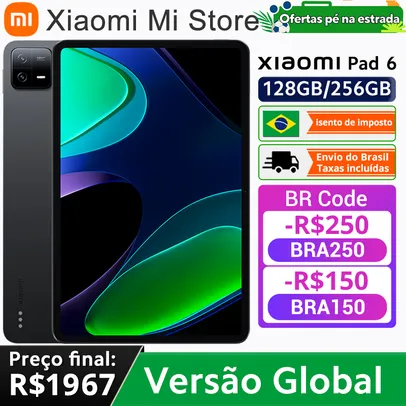 [Estoque BR] Tablet Xiaomi Pad 6 8GB/128GB Black