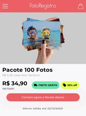 Pacote 100 Fotos