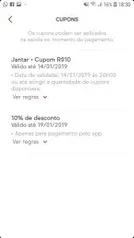 [Usuários Selecionados] R$10 OFF em Compras no Ifood