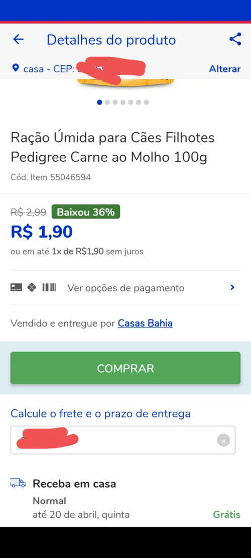 Imagem na descrição da promoção