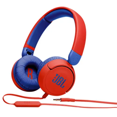 [Primeira Compra] Fone de Ouvido JBL Infantil com Cabo On-ear JR310 Vermelho/Azul