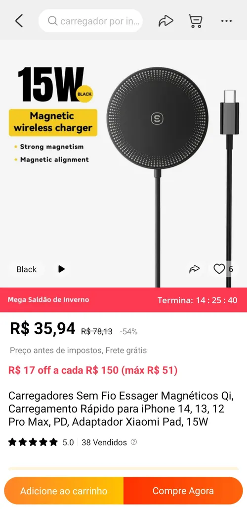 Imagem na descrição da promoção