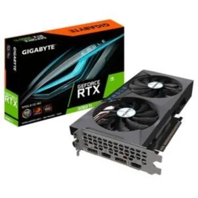 Placa de Vídeo Gigabyte NVIDIA GeForce RTX 3060 Ti, 8GB, EAGLE OC | R$3.609