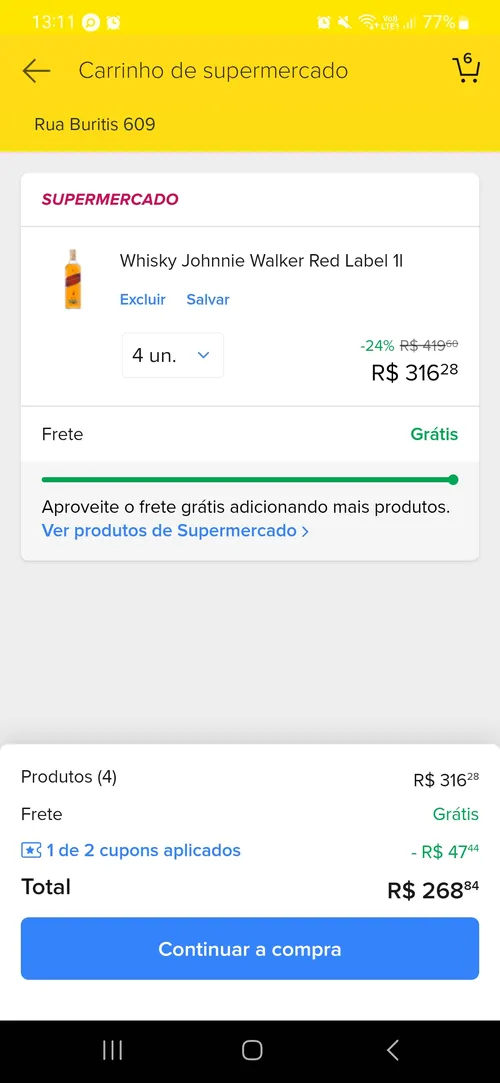 Imagem na descrição da promoção