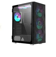 Gabinete Gamer Montech x3 MESH, Mid Tower, Black, ATX, Com 6 Fans Rainbow