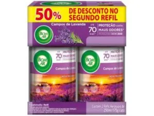 Odorizador de Ambiente Spray Refil Bom Ar Spray Automático Campos de Lavanda | R$16