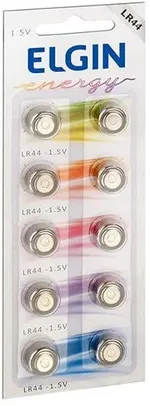 [PRIME] Bateria Alcalina com 10 unidades de 1, 5v tipo LR44, A76, LR1154 | R$ 6