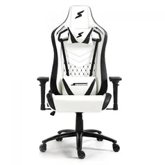 Cadeira Gamer SuperFrame Cleric, Reclinável, 4D, Suporta até 180KG, Branco e Preto