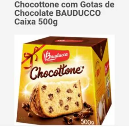 Chocottone com Gotas de Chocolate Bauducco 500g | R$ 5