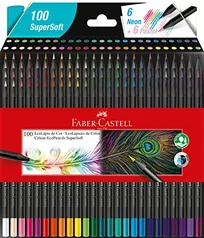 Lápis de Cor, Faber-Castell, EcoLápis Supersoft, 1207100SOFT, 100 Cores