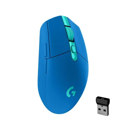 Mouse Gamer Sem Fio Logitech G305 LIGHTSPEED com 6 Botões Programáveis e Até 12.000 DPI, Azul - 910-006013