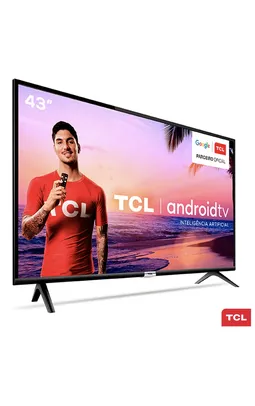 Smart TV TCL LED Full HD 43" com Google Assistant, Controle Remoto com Comando de Voz e Wi-Fi 