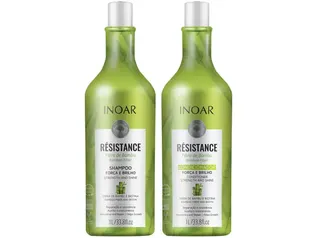 Shampoo e Condicionador Inoar Résistance Bambu - 1L Cada - Cosméticos Sustentáveis 