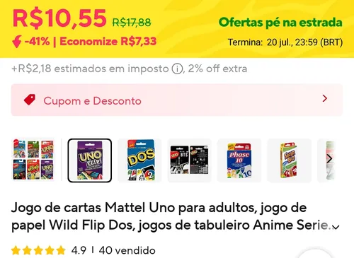 Imagem na descrição da promoção