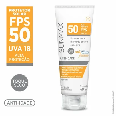 Protetor Solar Sunmax Anti-idade Pele Normal-seca Fps 50 Stiefel 60ml