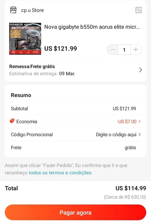 Imagem na descrição da promoção