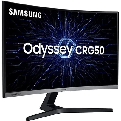 Monitor Gamer Curvo Samsung 27'' FHD 240 Hz HDMI DP Gsync Preto e Cinza SerieCRG50 - LC27RG50FQLXZD