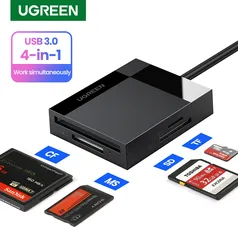 [Novos Usuários] Leitor cartão 4 em 1 USB 3.0 Ugreen | R$ 30