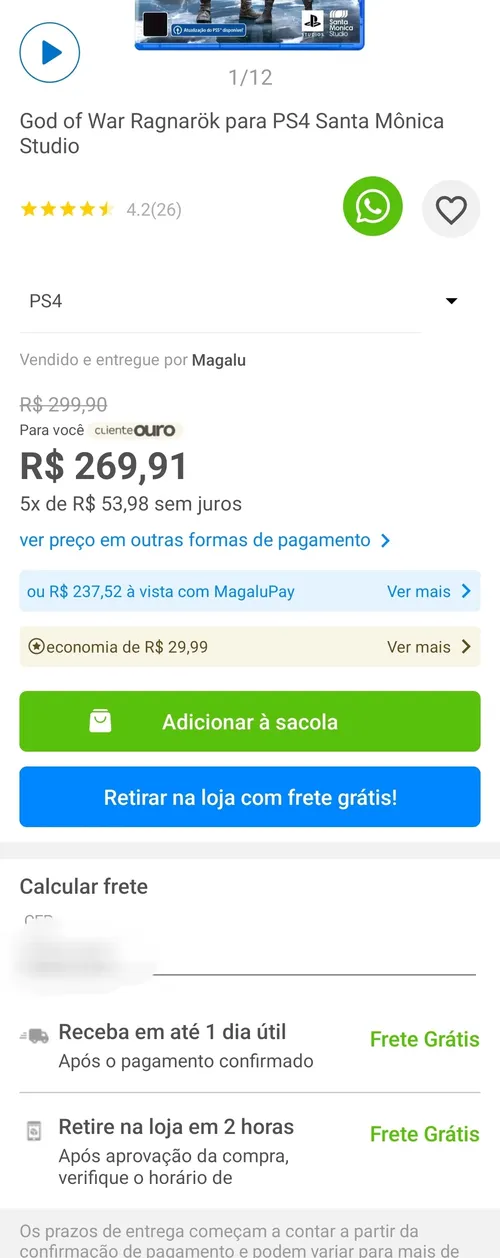 Imagem na descrição da promoção