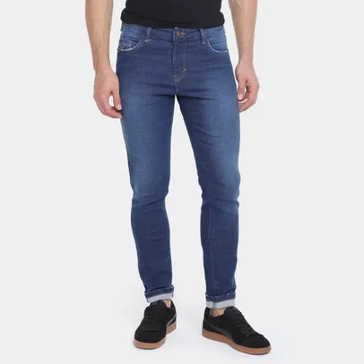 【Tamanho 40 ao 48】Calça Jeans Skinny Sawary Comfort IX Masculina