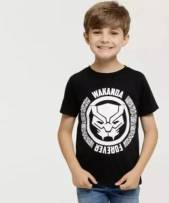 Camiseta Infantil - Pantera Negra - Marvel