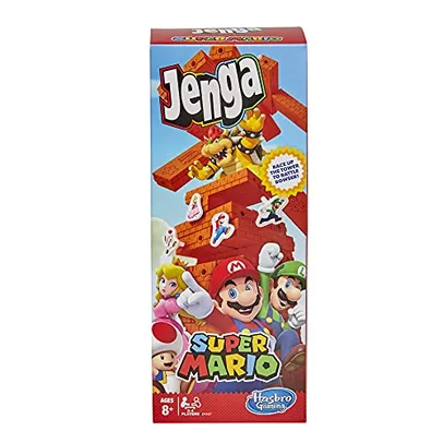 [Prime] Jenga Super Mario - Jogo de Empilhar Blocos, para Crianças Acima de 8 Anos - E9487 - Hasbro - Exclus