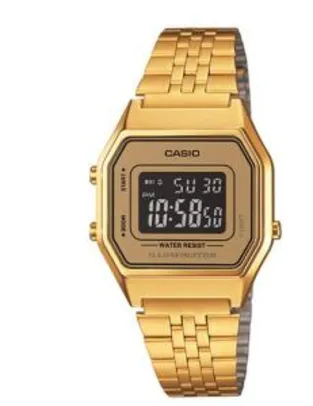 Saindo por R$ 200: Relógio Feminino Digital Casio Vintage LA680WGA-9BDF - Dourado | R$200 | Pelando
